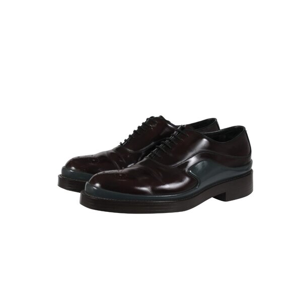 Prada Mens Derbys US 9 UK 8 Burgundy Leather Double Gray Midsole Chunky Oxfords main image 5